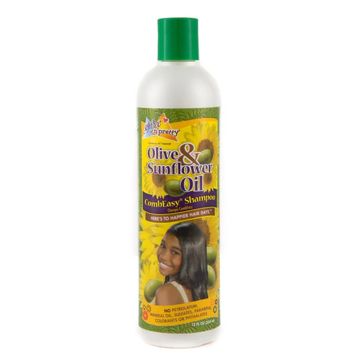 Sof n Free Sofn'free n'pretty Olive & Sunflower Oil Combeasy Shampoo - Detangling & Nourishing for Kids & Teens 354ml/11.97 oz