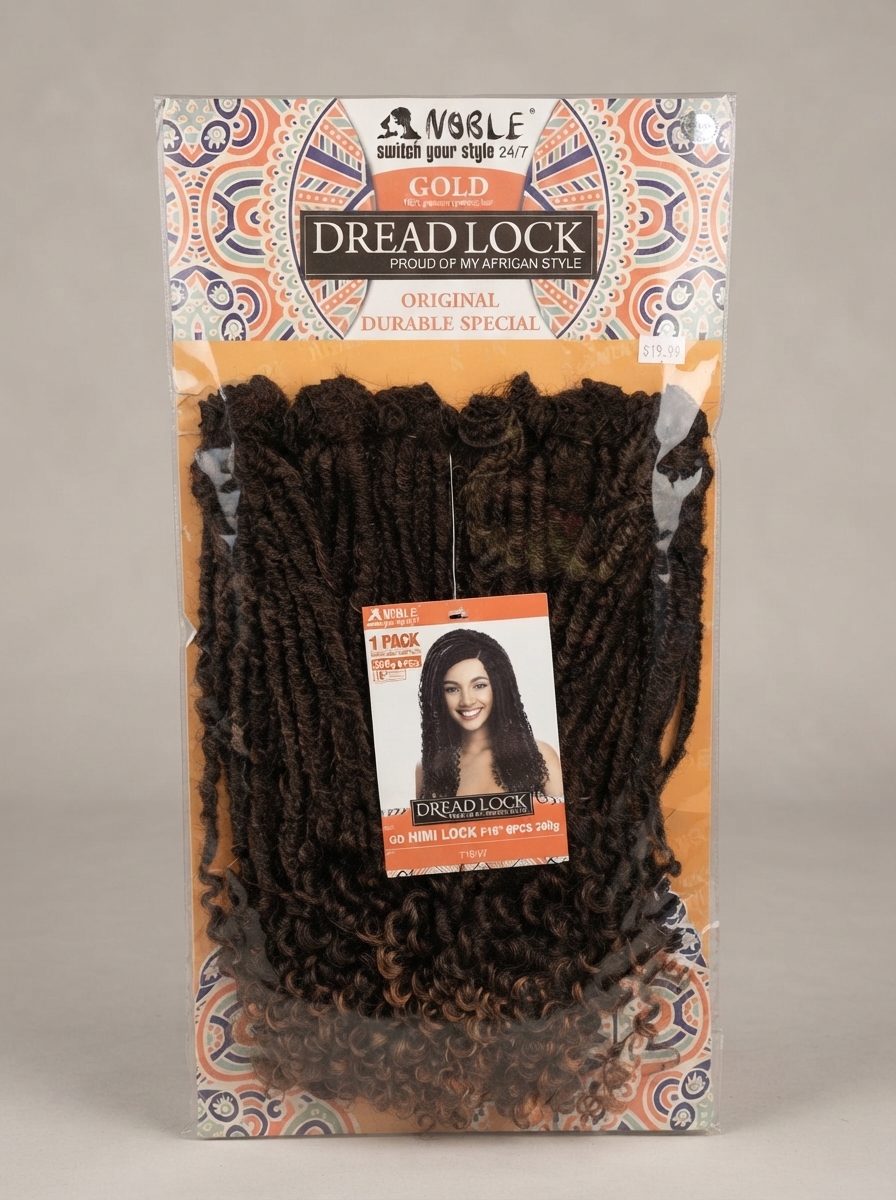 Noble Gold Dreadlock Himi Lock 16'' 6PCS 200g-Dreads Locs on Track-1pk finishes