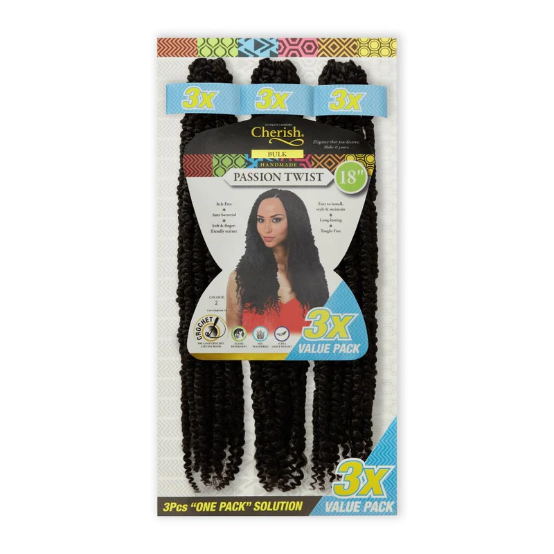Cherish Passion Twist Crochet Hair 3x Value 18