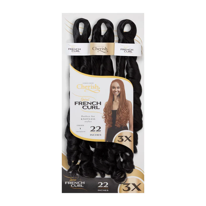 Cherish Spiral French Curl – 22” – 3X Value Pack - 1
