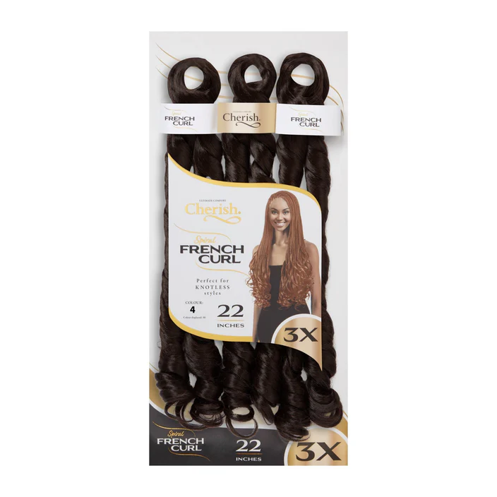 Cherish Spiral French Curl – 22” – 3X Value Pack - 4